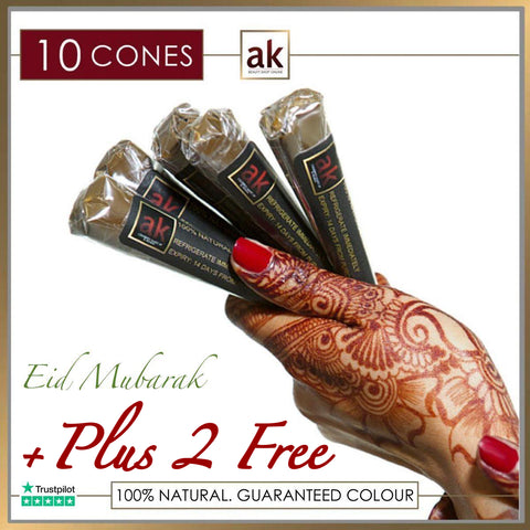 5 READY TO USE HENNA CONES PLUS 2 FREE